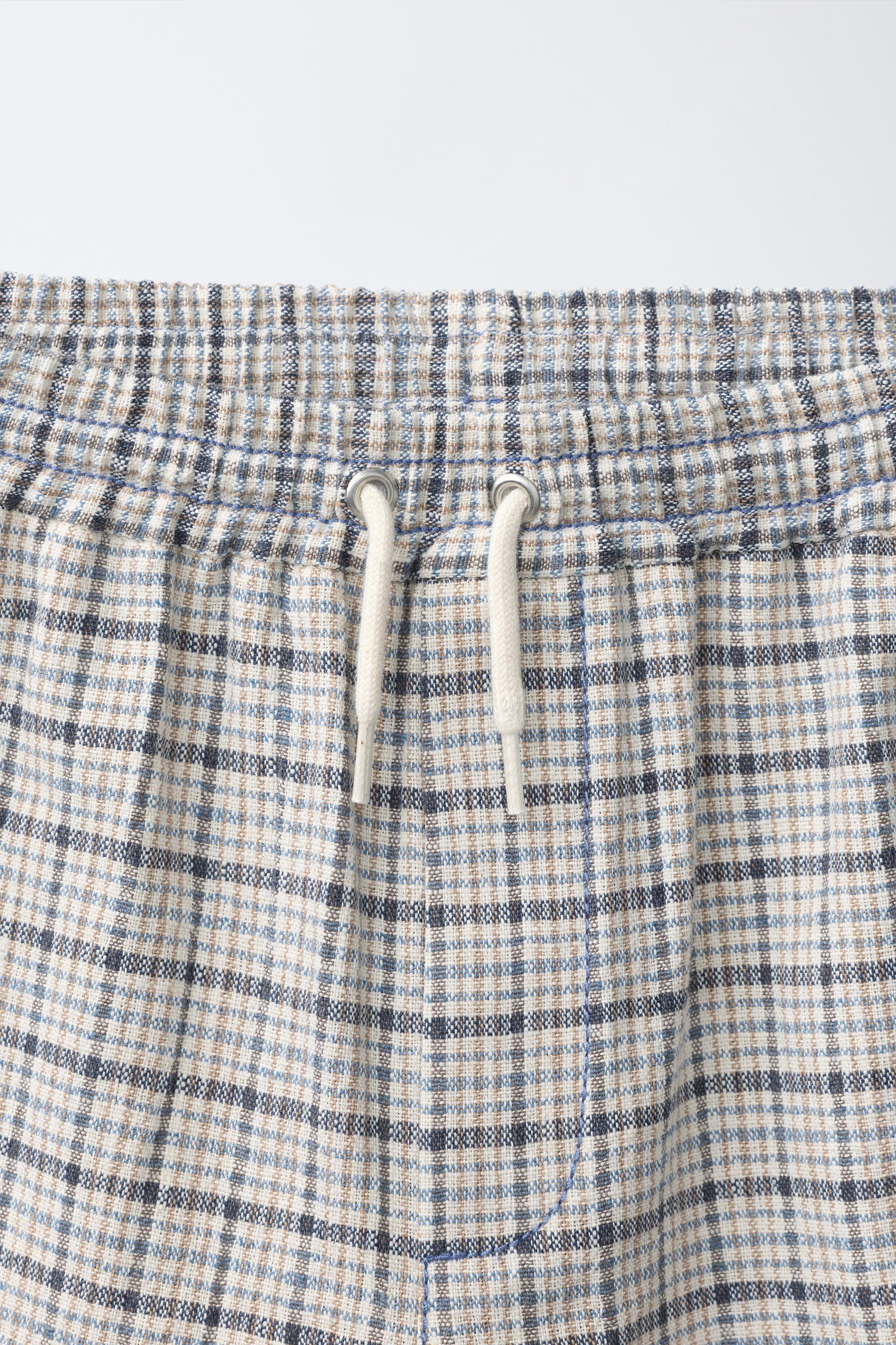 PLAID PRINT SHORTS
